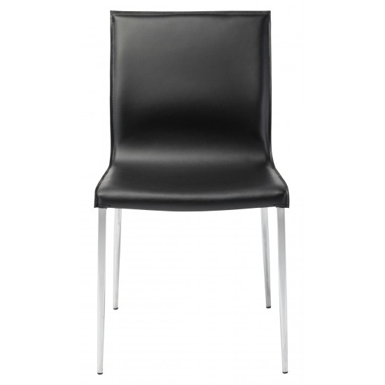 Colter Black Leather Dining Chair, HGAR393