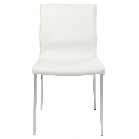 Colter White Leather Dining Chair, HGAR394