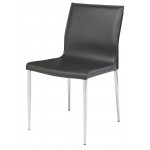 Colter Dark Grey Leather Dining Chair, HGAR396