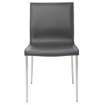 Colter Dark Grey Leather Dining Chair, HGAR396