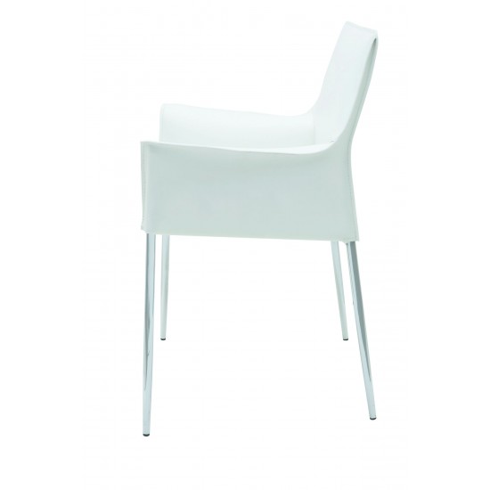 Colter White Leather Dining Chair, HGAR399