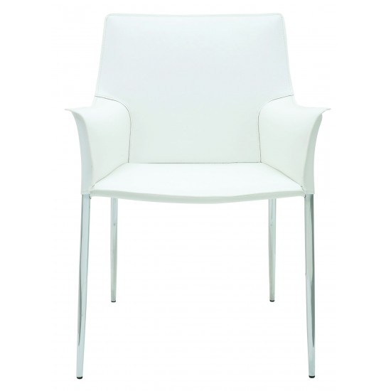 Colter White Leather Dining Chair, HGAR399