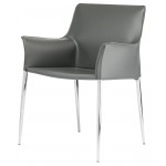 Colter Dark Grey Leather Dining Chair, HGAR401