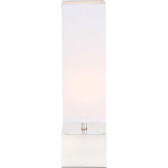 Elegant Decor Niki 1 Light Polished Nickel Table Lamp