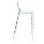 Aaron White Naugahyde Bar Stool