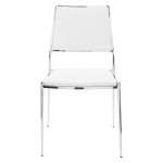 Aaron White Naugahyde Dining Chair