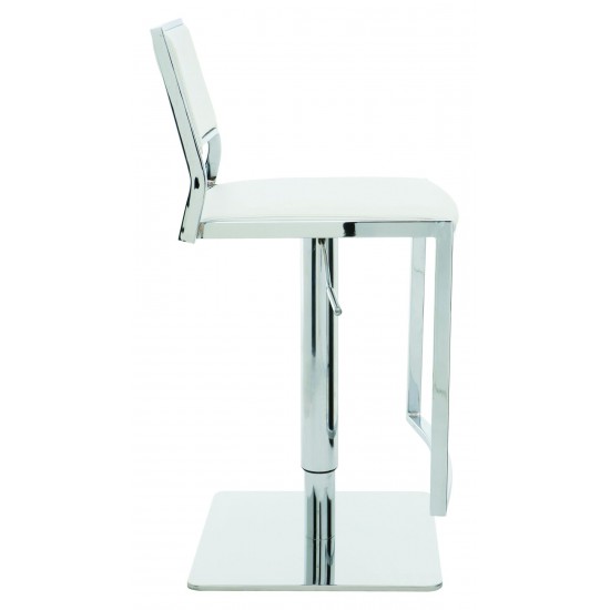 Aaron White Naugahyde Adjustable Stool