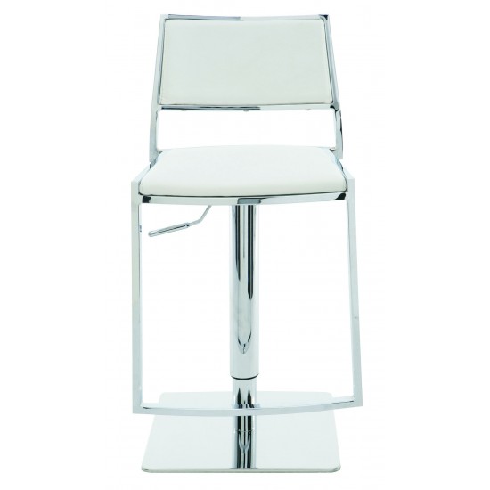 Aaron White Naugahyde Adjustable Stool