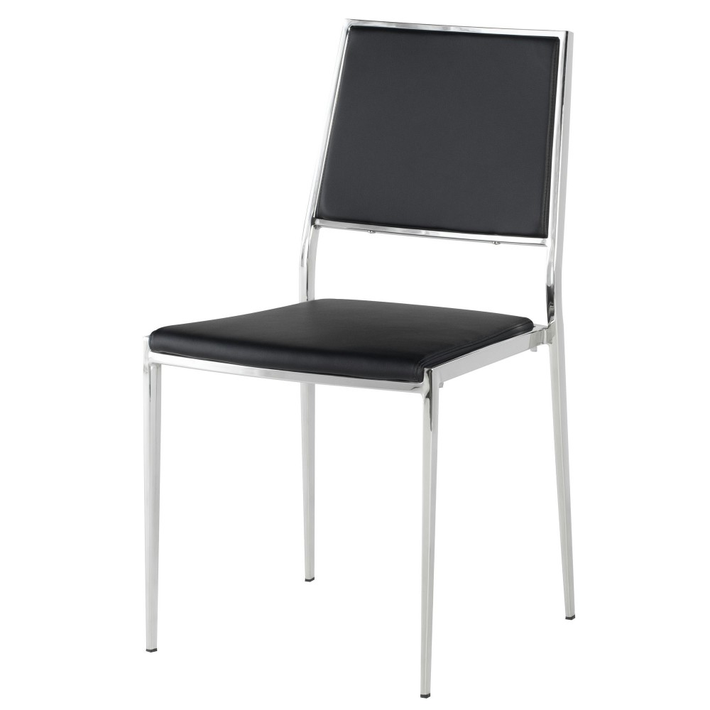 Aaron Black Naugahyde Dining Chair Aaron Black Naugahyde Dining Chair