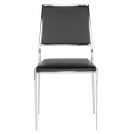 Aaron Black Naugahyde Dining Chair