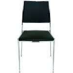 Aaron Black Naugahyde Dining Chair