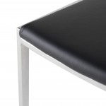 Aaron Black Naugahyde Dining Chair