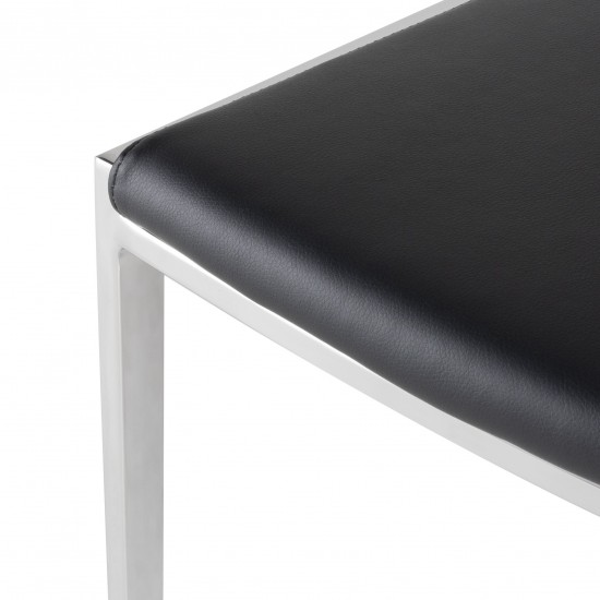Aaron Black Naugahyde Dining Chair
