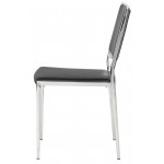 Aaron Black Naugahyde Dining Chair