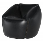 Jasper Black Leather Occasional Chair