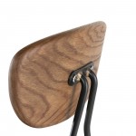 Buck Umber Tan Leather Adjustable Stool