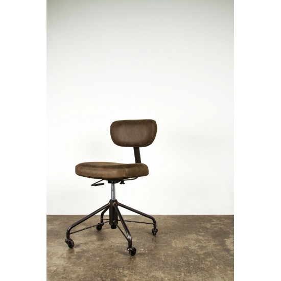 Rand Umber Tan Leather Office Chair