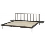 Distrikt Bed Smoked Wood Queen Bed