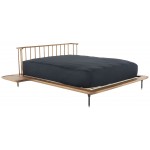 Distrikt Bed Hard Fumed Wood Queen Bed