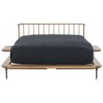 Distrikt Bed Hard Fumed Wood Queen Bed