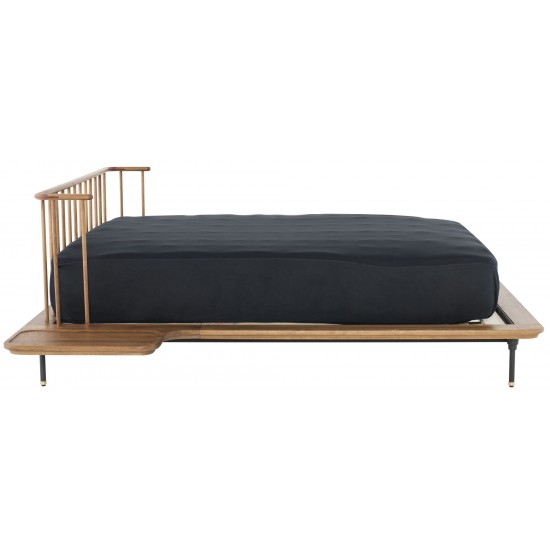 Distrikt Bed Hard Fumed Wood Queen Bed