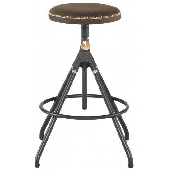 Akron Jin Green Leather Counter Stool, HGDA560