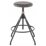 Akron Storm Black Leather Counter Stool, HGDA561