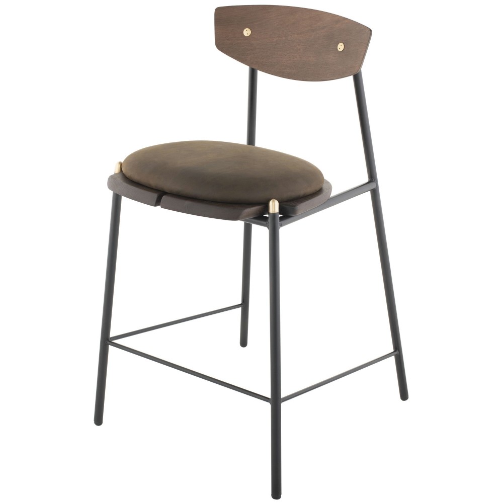 Kink Smoked Wood Bar Stool Kink Smoked Wood Bar Stool