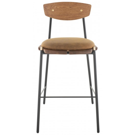 Kink Smoked Wood Bar Stool