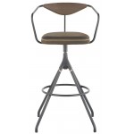 Akron Jin Green Leather Bar Stool