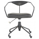 Akron Storm Black Leather Office Chair