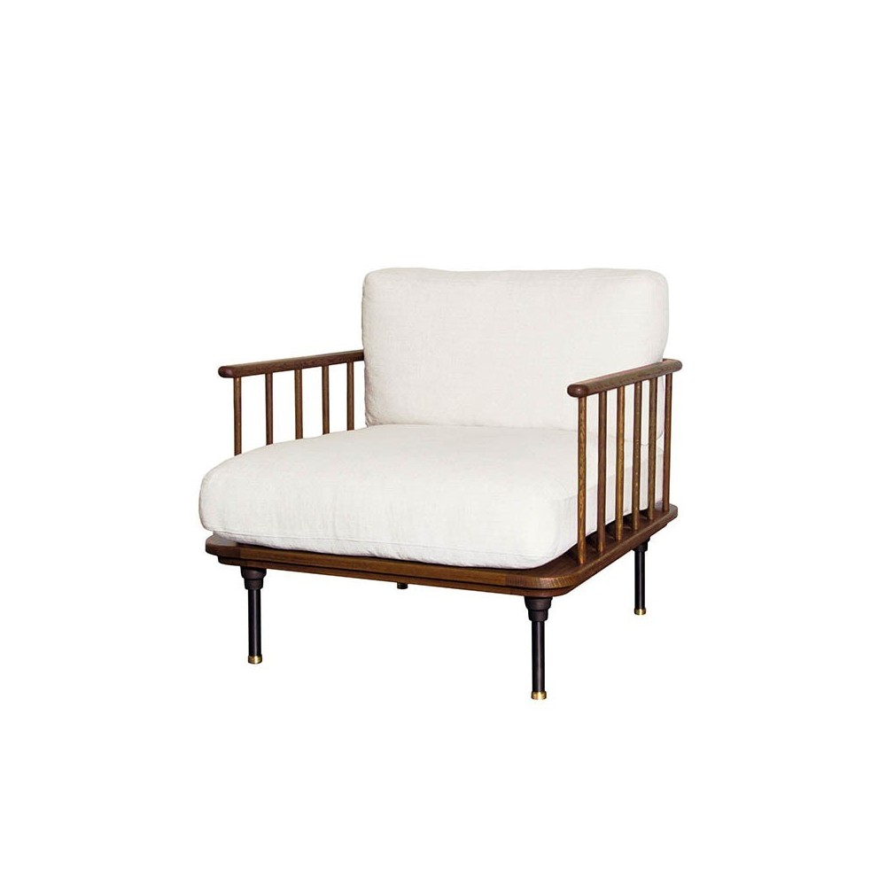 Distrikt Smoked Wood Single Seat Sofa