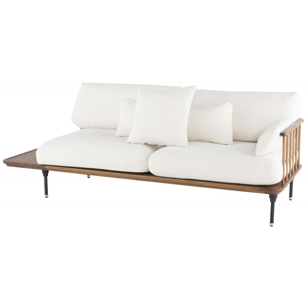 Distrikt Fumed Wood Triple Seat Sofa