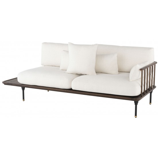 Distrikt Smoked Wood Triple Seat Sofa