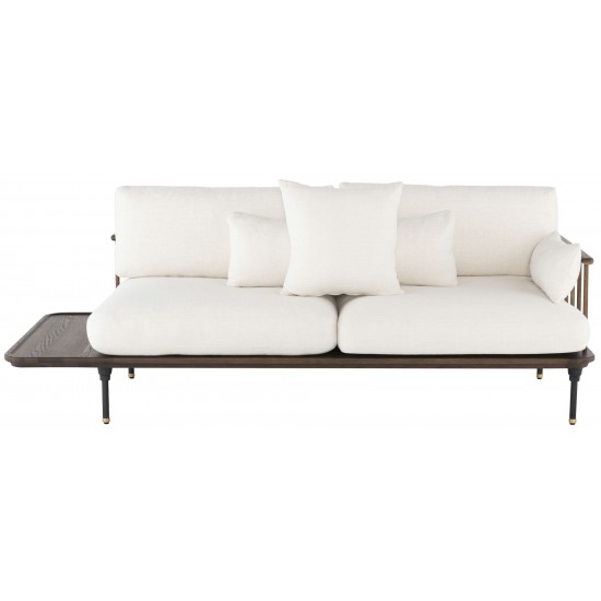 Distrikt Smoked Wood Triple Seat Sofa