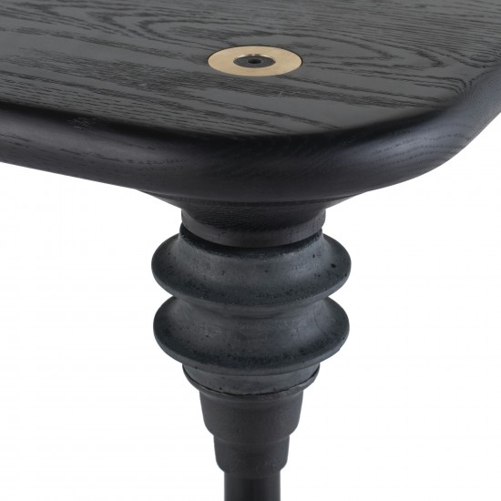 Kimbell Black Wood Dining Table