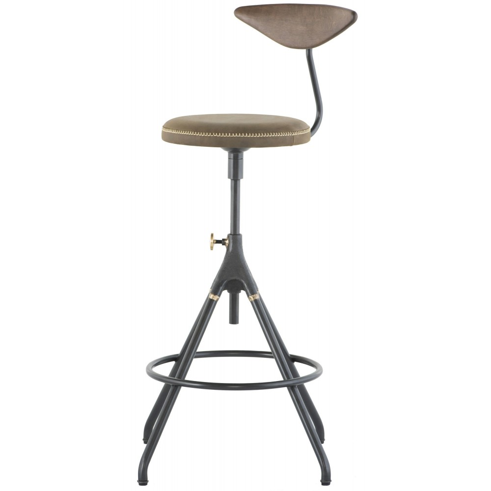 Akron Jin Green Leather Counter Stool, HGDA643