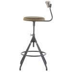 Akron Jin Green Leather Counter Stool, HGDA643