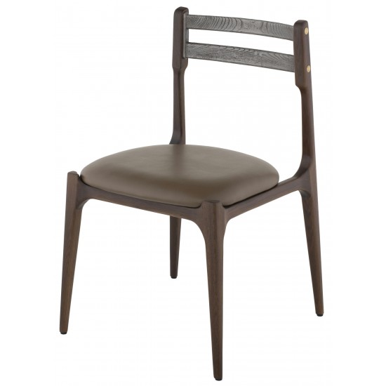 Assembly Sepia Leather Dining Chair