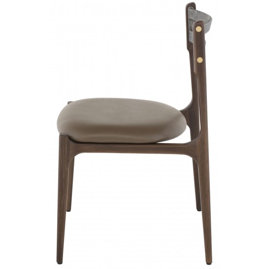 Assembly Sepia Leather Dining Chair