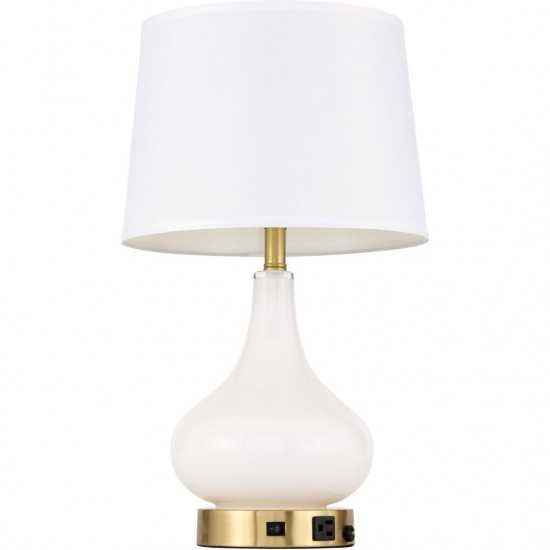 Elegant Decor Alix 1 Light Brass Table Lamp