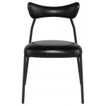 Dragonfly Black Leather Dining Chair