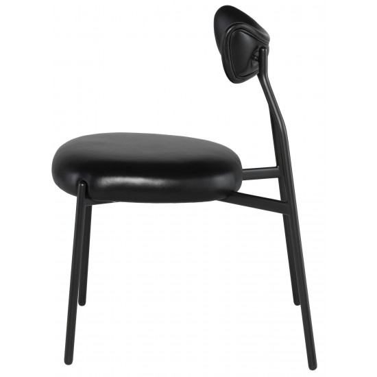 Dragonfly Black Leather Dining Chair