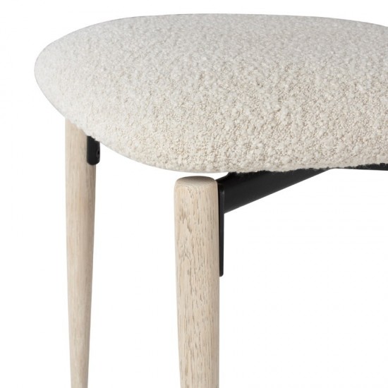 Vicuna Boucle Beige Fabric Dining Chair, HGDA771