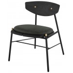 Kink Storm Black Leather Dining Chair