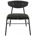 Kink Storm Black Leather Dining Chair