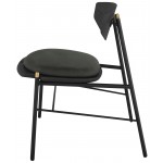 Kink Storm Black Leather Dining Chair