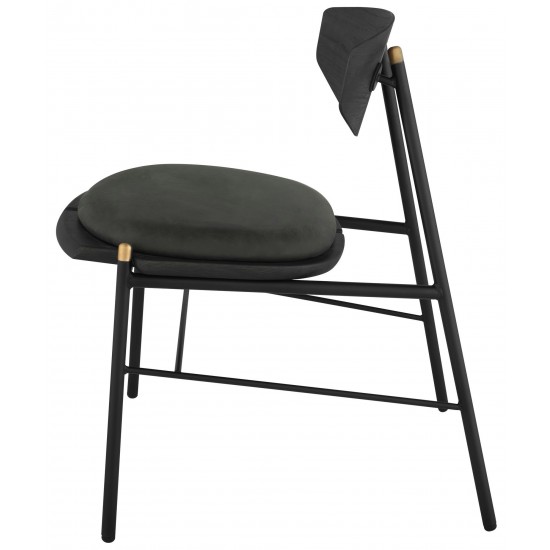 Kink Storm Black Leather Dining Chair