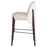 Ames Gema Pearl Fabric Bar Stool