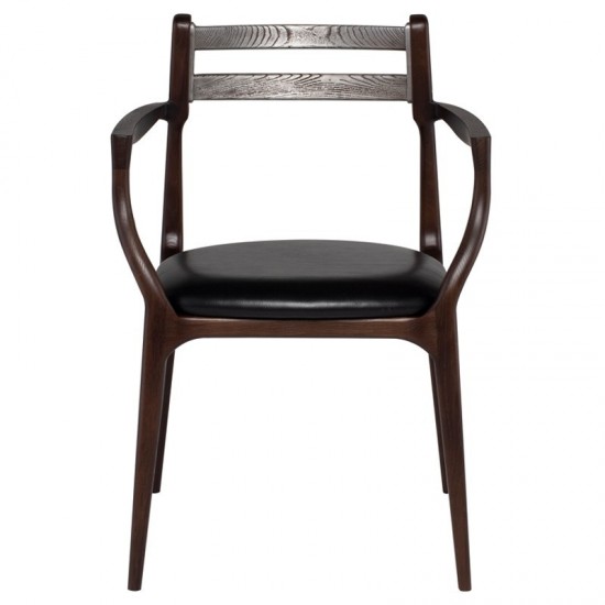 Assembly Black Leather Dining Chair, HGDA796